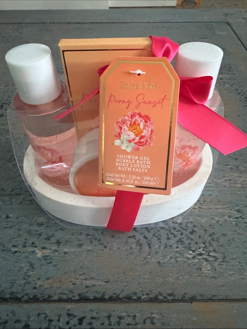 Peony Sunset Bath & Body Gift Set — Pink